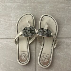 Tory Burch millers white with rhinestones